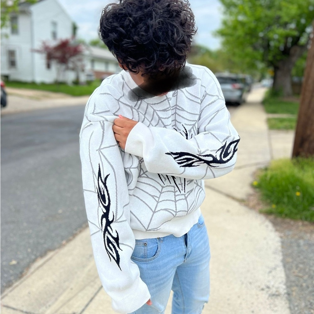 White Sp5der hoddie 🔥🔥⚡️